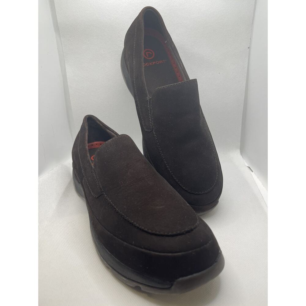 Rockport Nubuck Suede Leather Brown Women's Shoes Loafers Size US 9